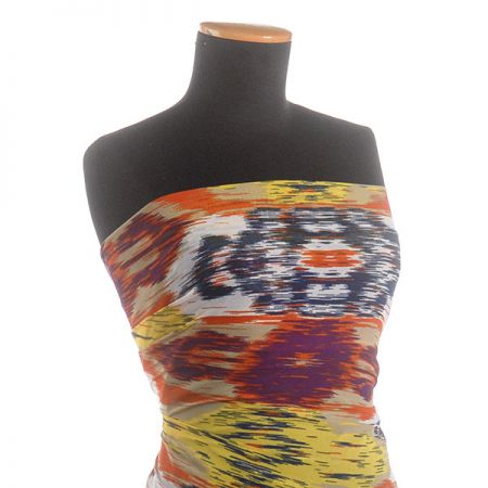 Šifon jemný barevný duhový