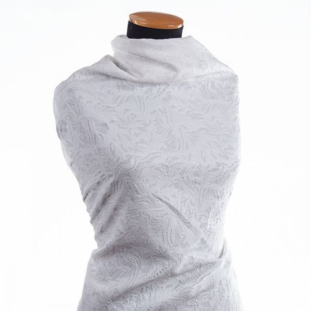 Brokát žakár slonová kost květinový motiv