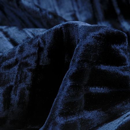 Samet pružný tmavě modrý plastické proužky