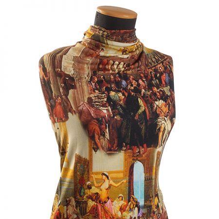 Viskozový úplet obraz digitální tisk