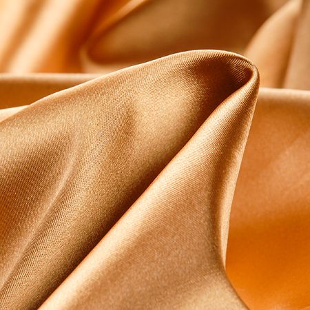 Satén taft pružný zlatý