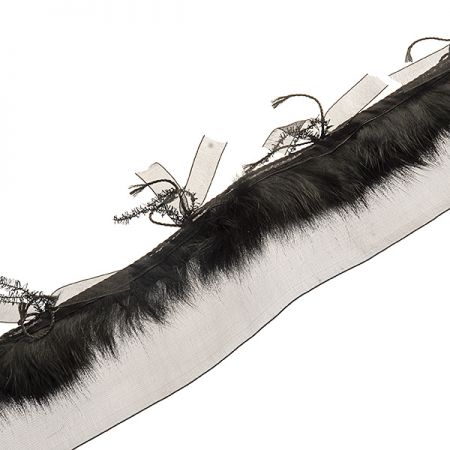 Efektní porta mašličky/imitace kožešiny černá