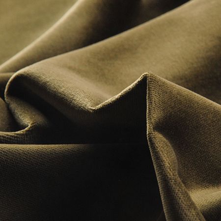Samet bavlněný nepružný olivově zelená