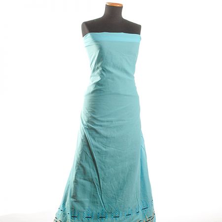 Madeira motiv geometrický modrá