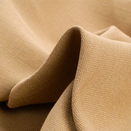 Bavlna len pevnější látka hnědá