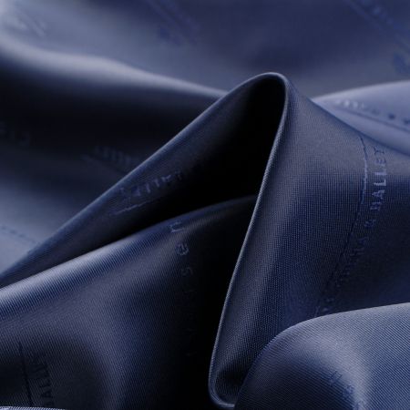 Podšívka žakár písmo tmavě modrá