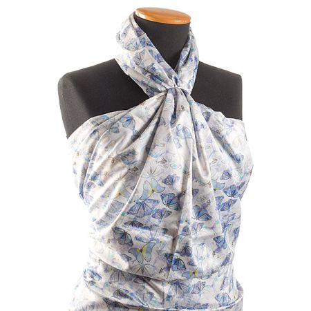 Atlas motiv motýlci fialový 