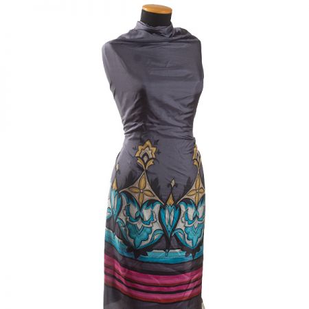 Hedvábná jemná látka digitální tisk