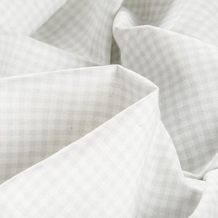 Bavlněná látka vzor kostek šedosmetanová