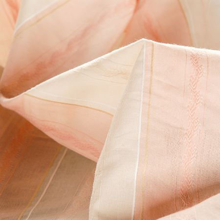 Bavlněný žakárový etamín pudrová/smetanová