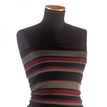 Úplet viskozový červené pruhy