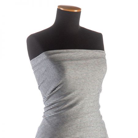 Úplet bavlněný úzké proužky modré