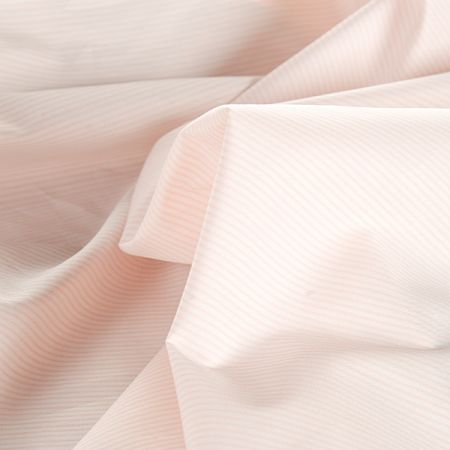 Bavlněná látka vzor proužky pudrová/smetanová