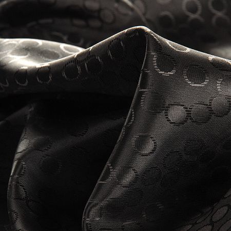 Podšívka žakárová černá puntík II.jakost