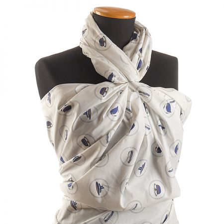 Bavlněná látka námořnický klobouček slonová kost