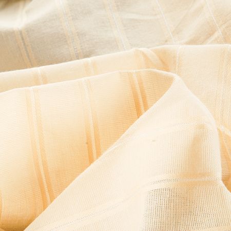 Bavlněný etamín žakár pruhy pískový