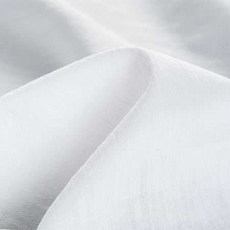 Bavlněný etamín kreš lomená bílá