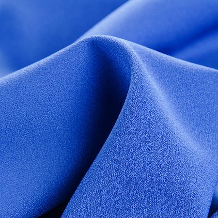 Žoržet šatový oboustranně pružný středně modrý