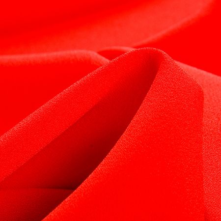 Žoržet šatový oboustranně pružný červený