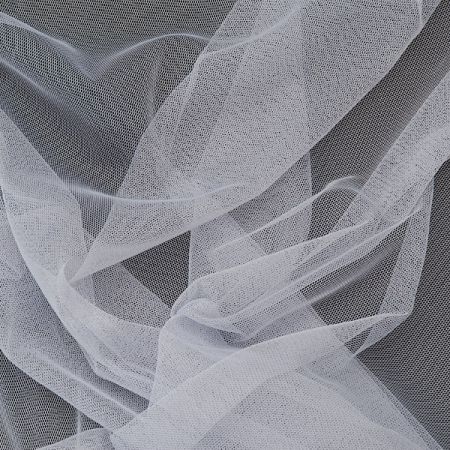Tyl pružný jemný v šedomodré barvě