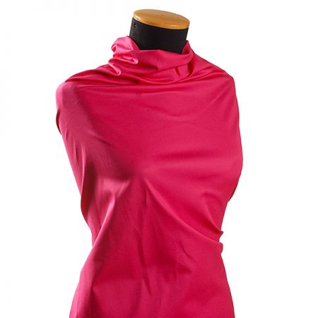 Pružná bavlněná látka fuchsiová