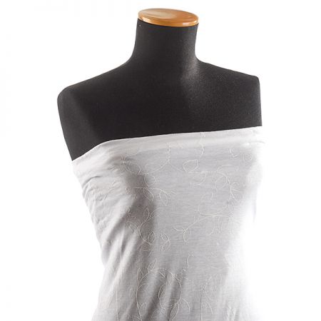 Úplet plastický tisk květy smatanový