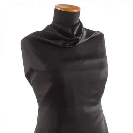 Cupro šatová látka černá