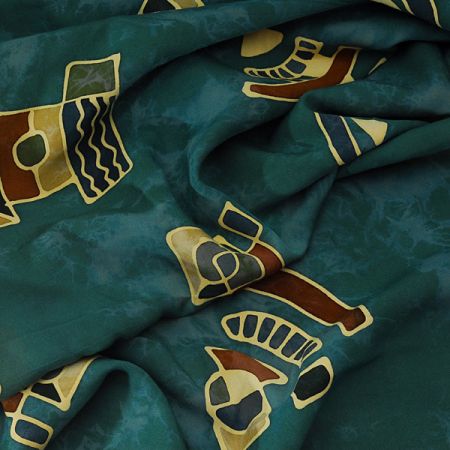 Látka z kolekcie Etno štýl zelená