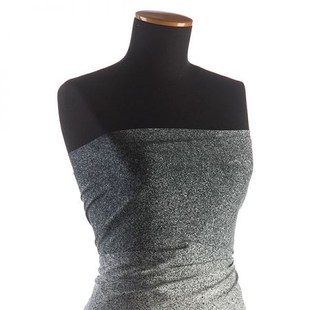 Hedvábný satén pepř/sůl 