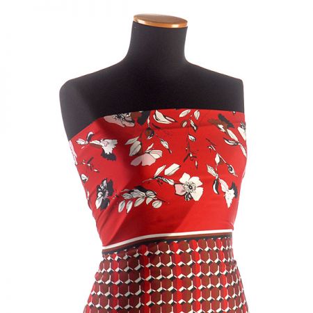 Šatová látka imitace hedvábí vínovočervená