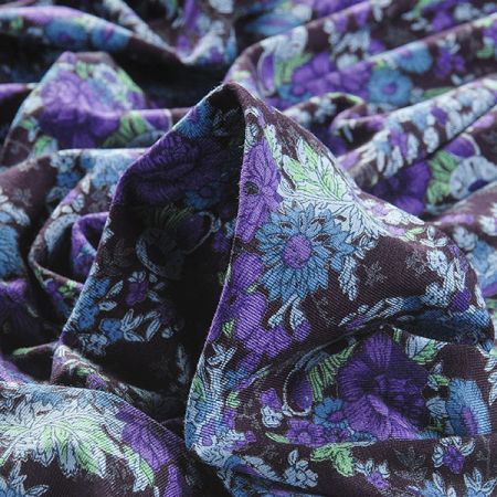 Úplet viskoza fialové drobné květy