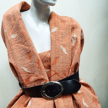 Dekorační látka Buret Plain Flower terracota