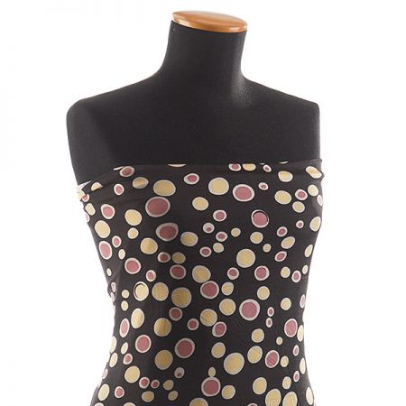 Úplet puntík žlutý/starorůžový II.jakost