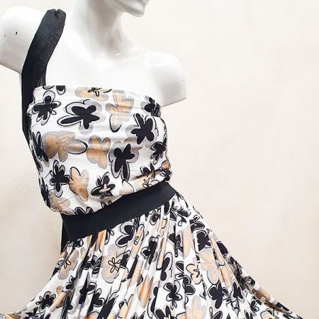 Úplet květinový motiv sv. hnědočerné II. jakost