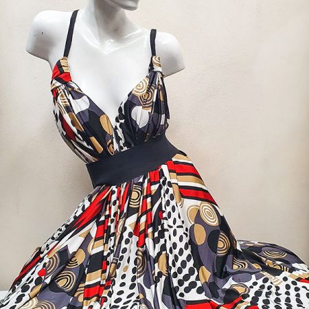 Úplet viskozový geometrické vzory II.jakost