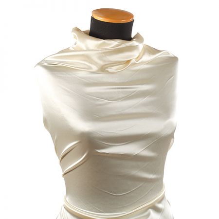 Satén pružný hladký barva šampáň