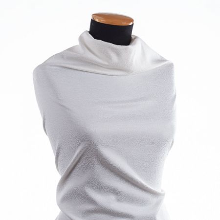 Brokát žakár jemný vzor ornament slonová kost