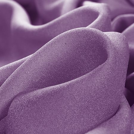 Krepdešín imitace hedvábí fialovošedá