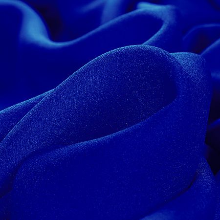 Krepdešín imitace hedvábí královská modrá tmavá