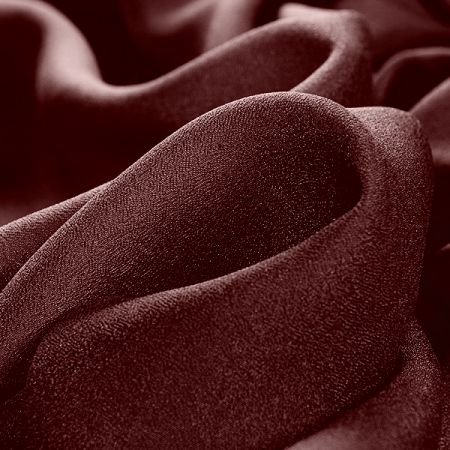 Krepdešín imitace hedvábí tmavě hnědá