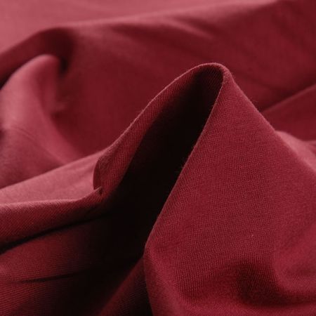 Úplet pletenina bavlna vínové barvy