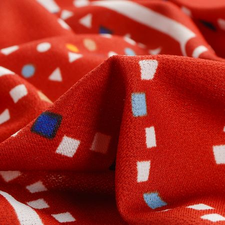 Pletenina geometrický vzor hnědorezavá