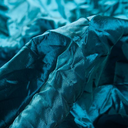 Taft kreš jemný šanžán modro-černý