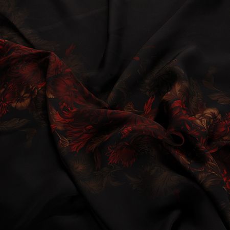 Hedvábný žoržet kupón květy