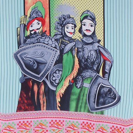 Exkluzivní šála rytířky tyrkys