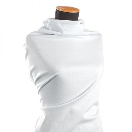 Bavlněná pružná látka bílá