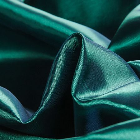 Taft hladký šanžán zelenomodrý