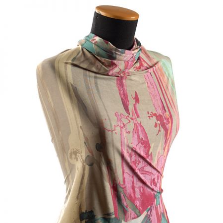 Úplet digitální tisk secesní květinový motiv