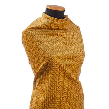 Bavlněný samet drobný vzor žlutý