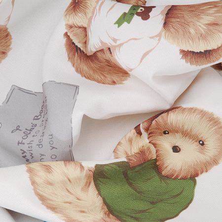 Látka záves + záclona motív medvedík veľký